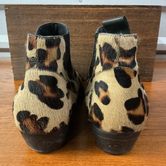 Zadig Voltaire Women Animal Leopard Cheetah Fur Print Chelsea Boot Size 40EU 9US - Picture 3 of 10